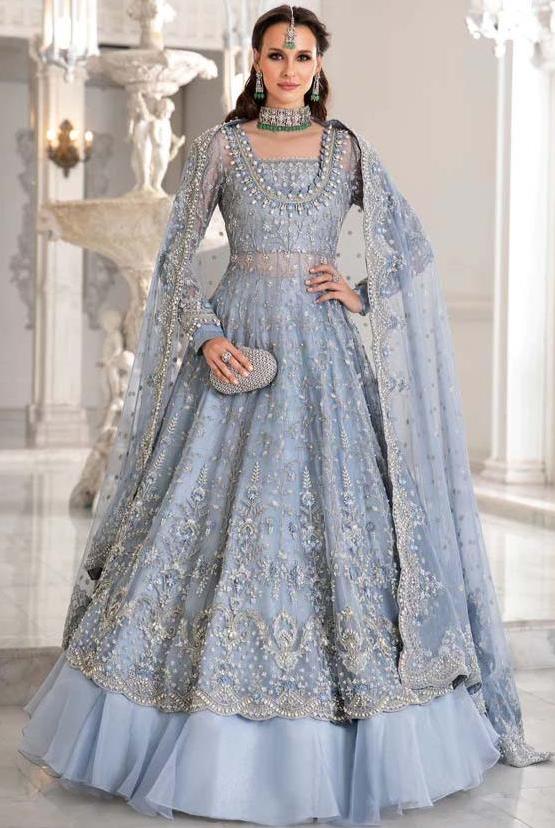 ICE BLUE BRIDAL FROCK