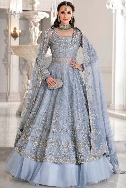 ICE BLUE BRIDAL FROCK